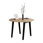 Table ronde in eco-certified oak D110 x 75 cm black legs New Modern - Tiptoe - The Cool Republic
