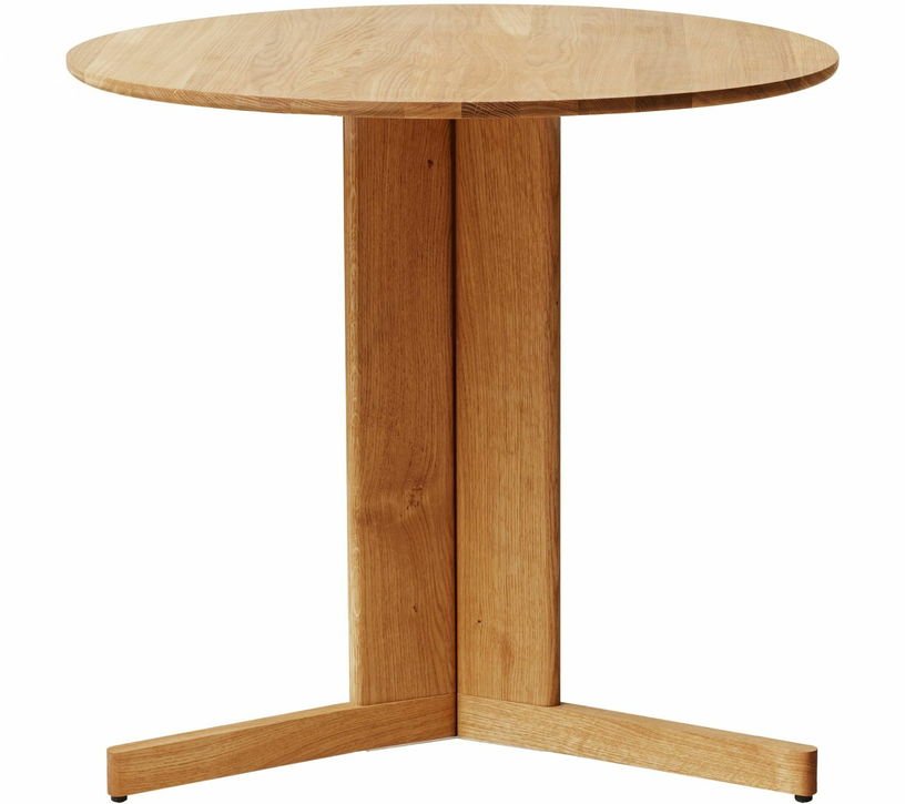 Table ronde en chêne naturel 75 cm Trefoil - Form & Refine - The Cool Republic
