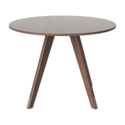 Table ronde en noyer massif huilé 100 cm New Mood - Bolia - The Cool Republic