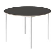 Table ronde noire piétement blanc 110 cm Base - Muuto - The Cool Republic