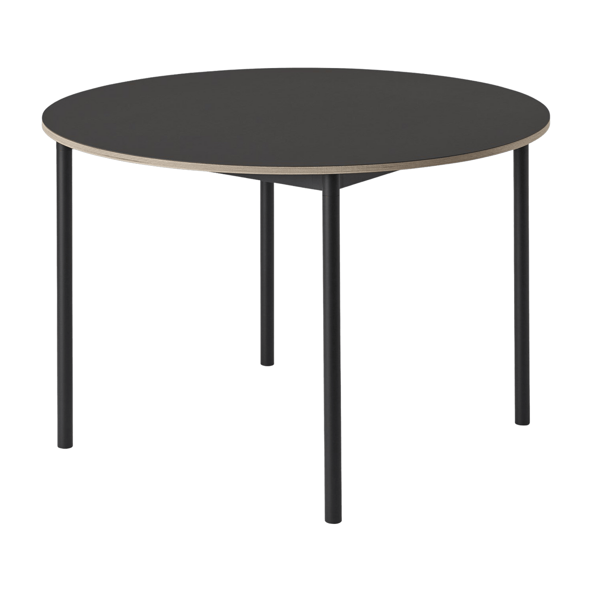 Table ronde noire piétement noir 110 cm Base - Muuto - The Cool Republic
