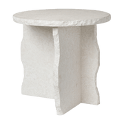 Table sculpturale minérale en marbre blanc 52 x 50 cm Bianco Curia - Ferm Living - The Cool Republic