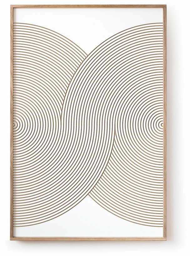 Tableau blanc avec reliefs 40 x 60 cm Foehn - Kōje & Møhe - The Cool Republic
