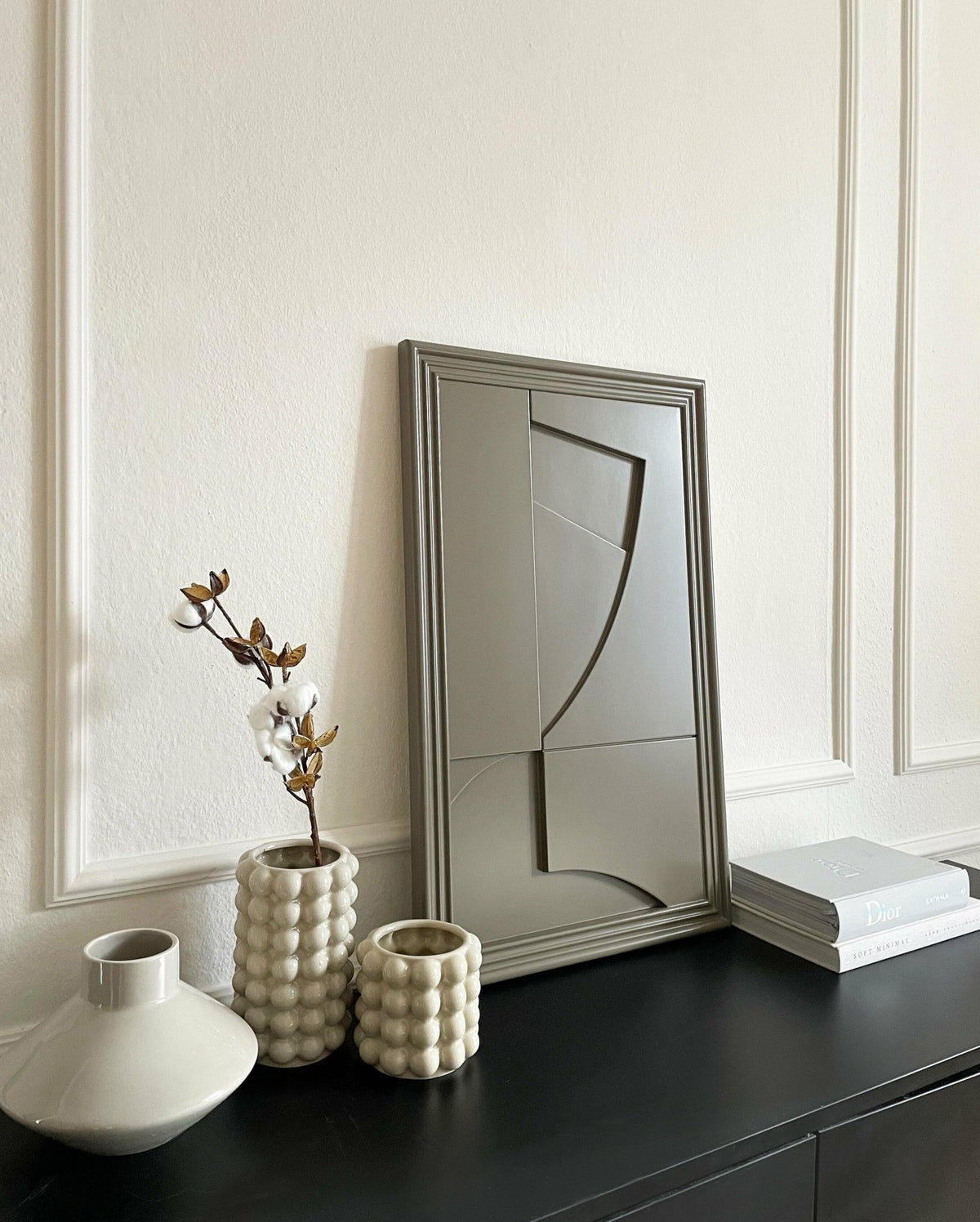 Tableau en bois beige cocoa 80 cm Randonne - Likya - The Cool Republic