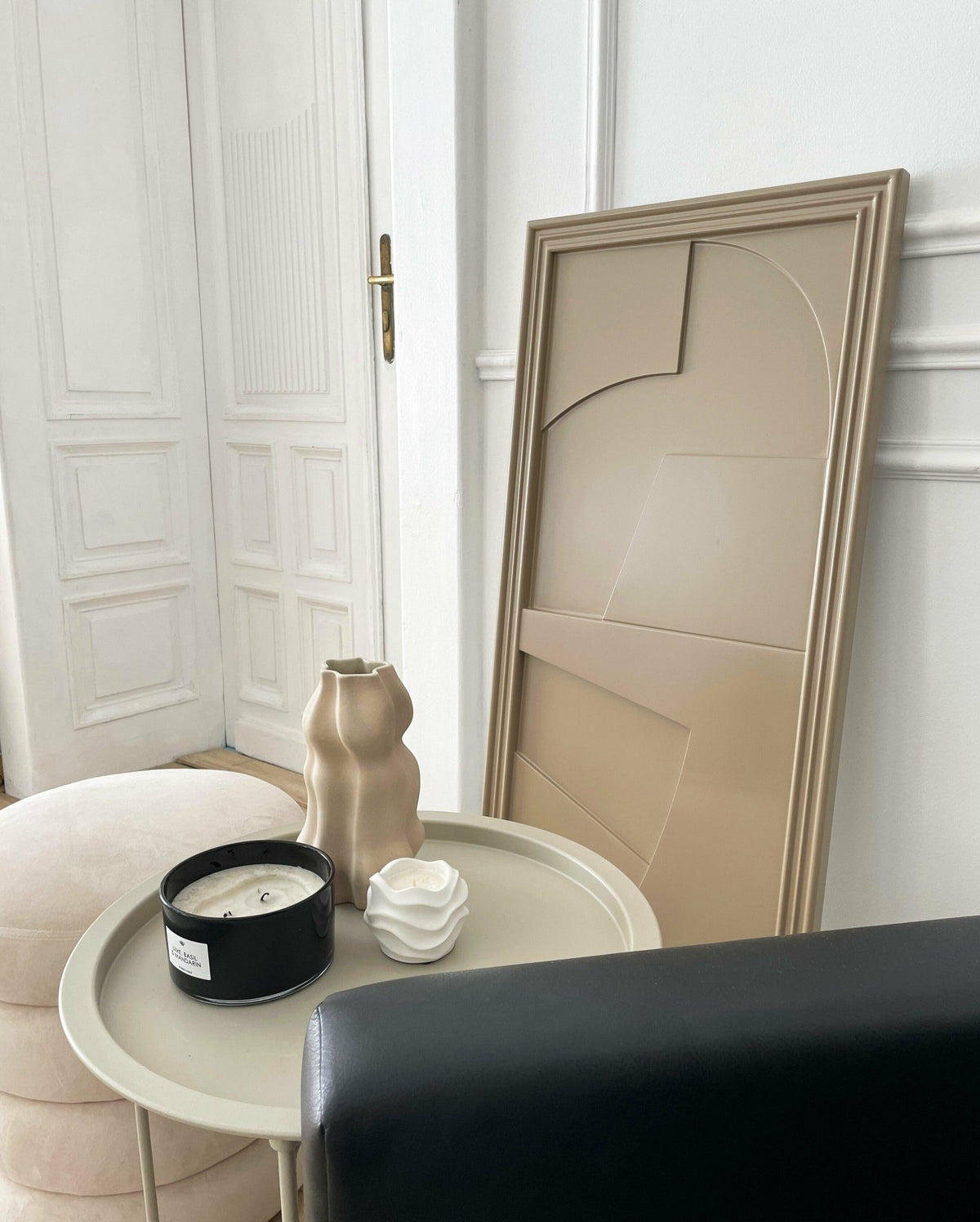 Grey beige wooden picture 60 x 150 cm Verto - Likya - The Cool Republic