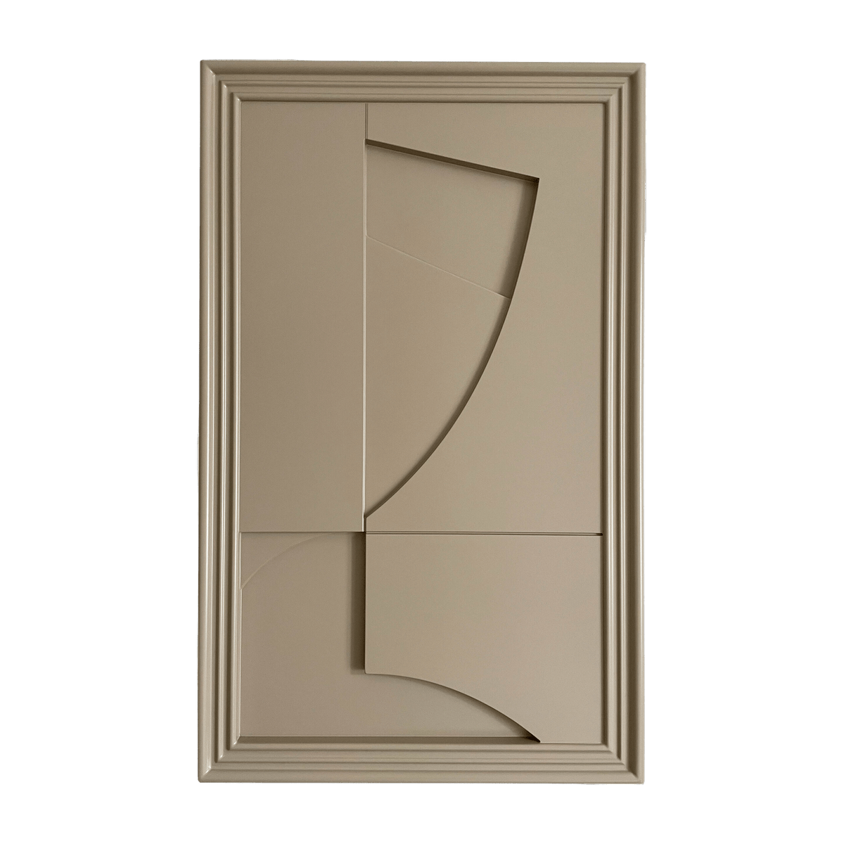 Tableau en bois beige gris 80 cm Randonne - Likya - The Cool Republic