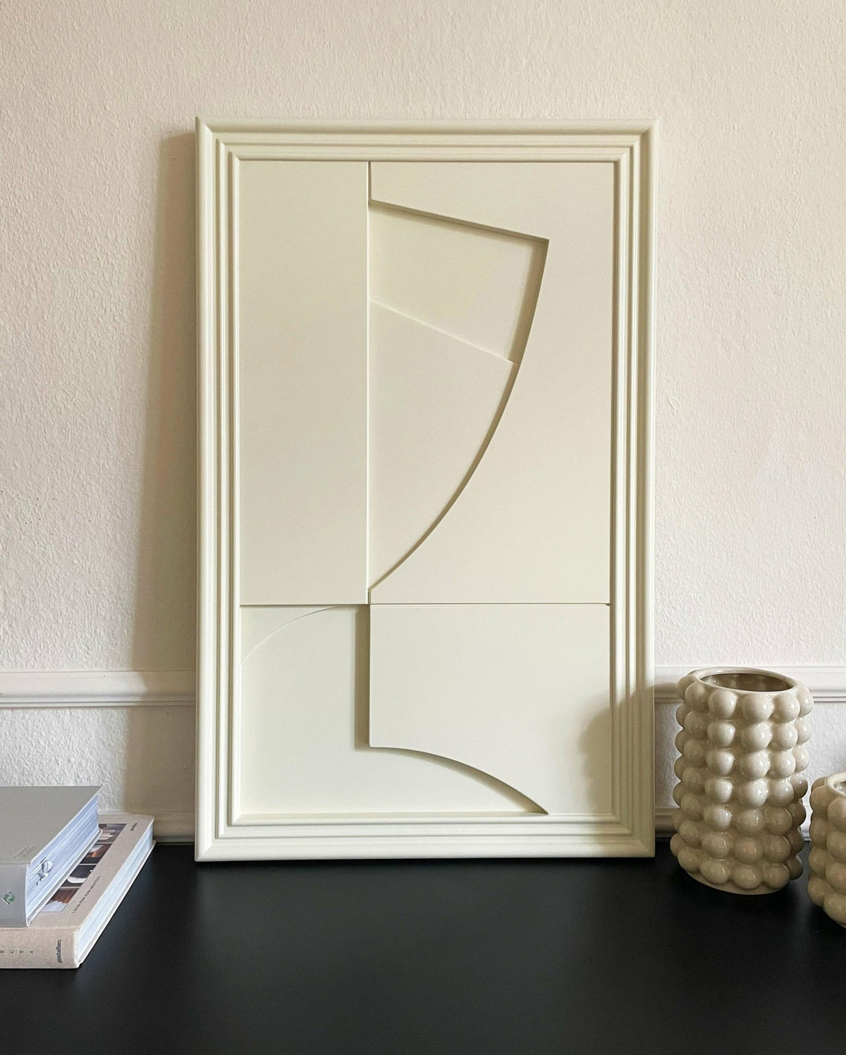 Tableau en bois blanc oyster 80 cm Randonne - Likya - The Cool Republic