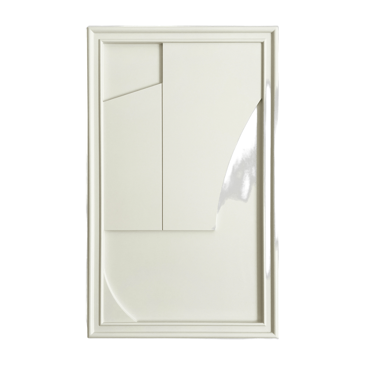 Tableau en bois blanc oyster 80 cm Verge - Likya - The Cool Republic