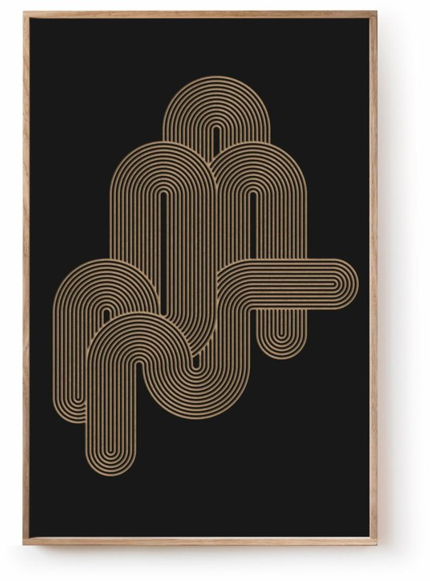 Tableau noir avec reliefs 40 x 60 cm Hegoa - Kōje & Møhe - The Cool Republic