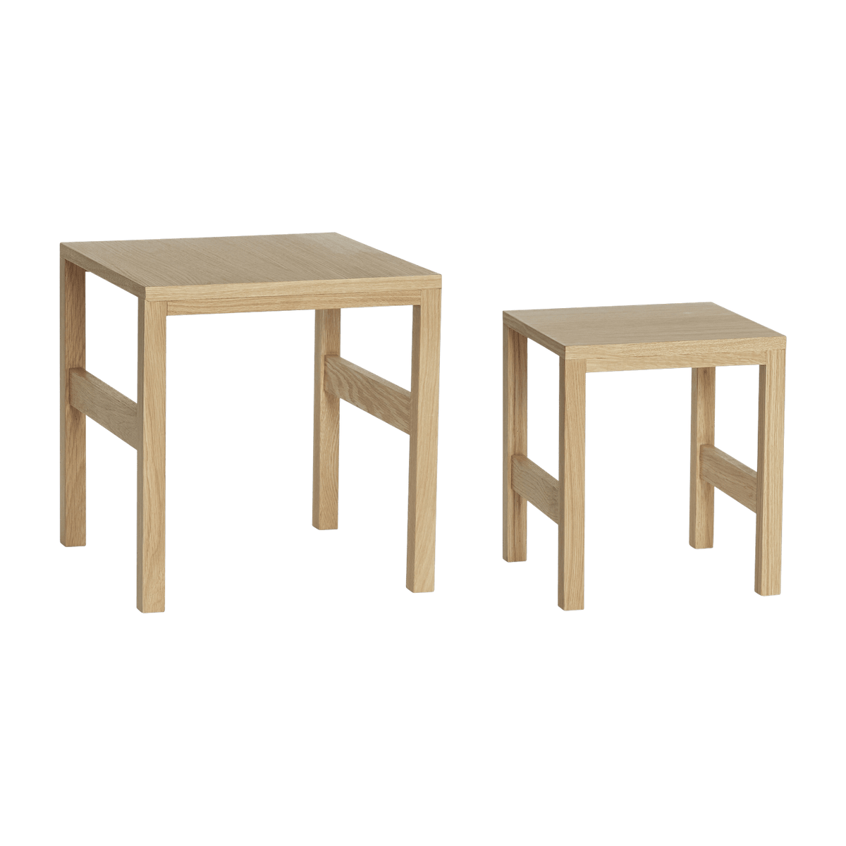 Tables carré en bois de chêne (lot de 2) Puzzle - Hübsch - The Cool Republic
