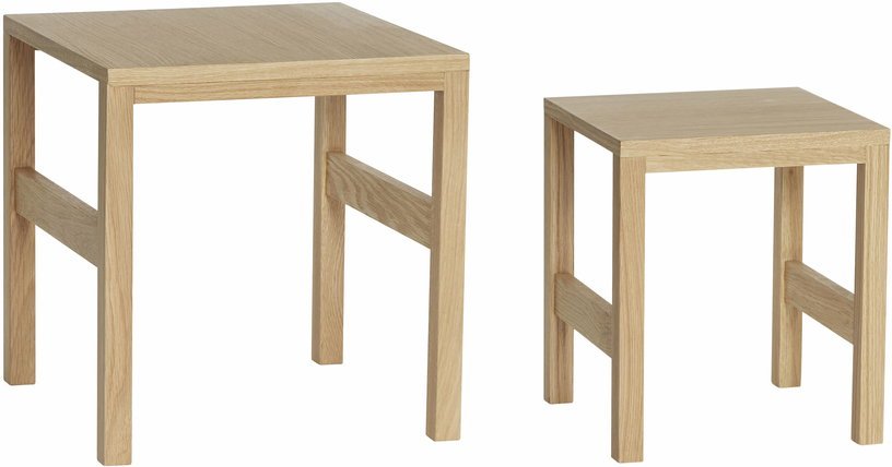 Tables carré en bois de chêne (lot de 2) Puzzle - Hübsch - The Cool Republic