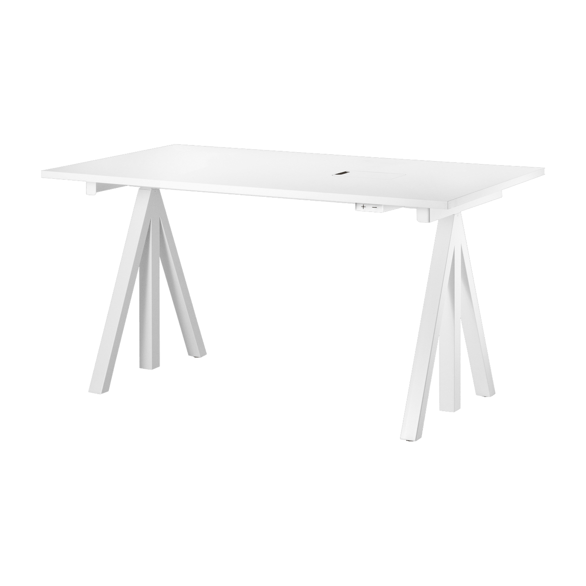 Tablette de bureau en blanc stratifié 140 x 78 cm Works - String furniture - The Cool Republic