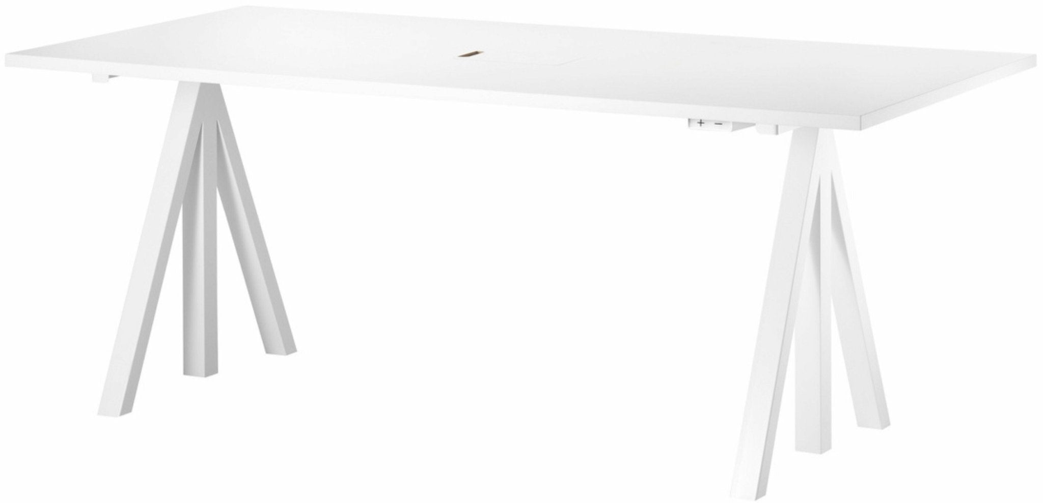 Tablette de bureau en blanc stratifié 180 x 90 cm Works - String furniture - The Cool Republic
