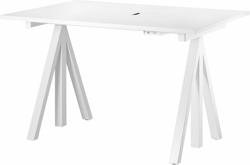 Tablette de bureau en stratifié blanc 120x78cm Works - String furniture - The Cool Republic