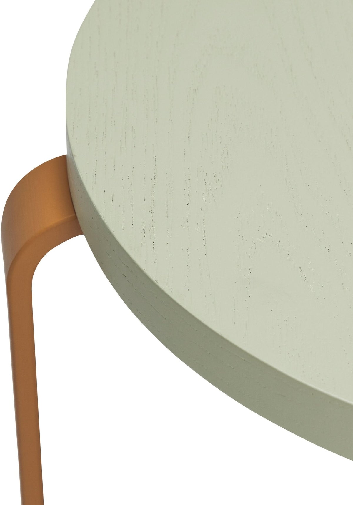 Tabouret à roulettes vert clair et orange 46 x 46,5 cm Smile - Hübsch - The Cool Republic