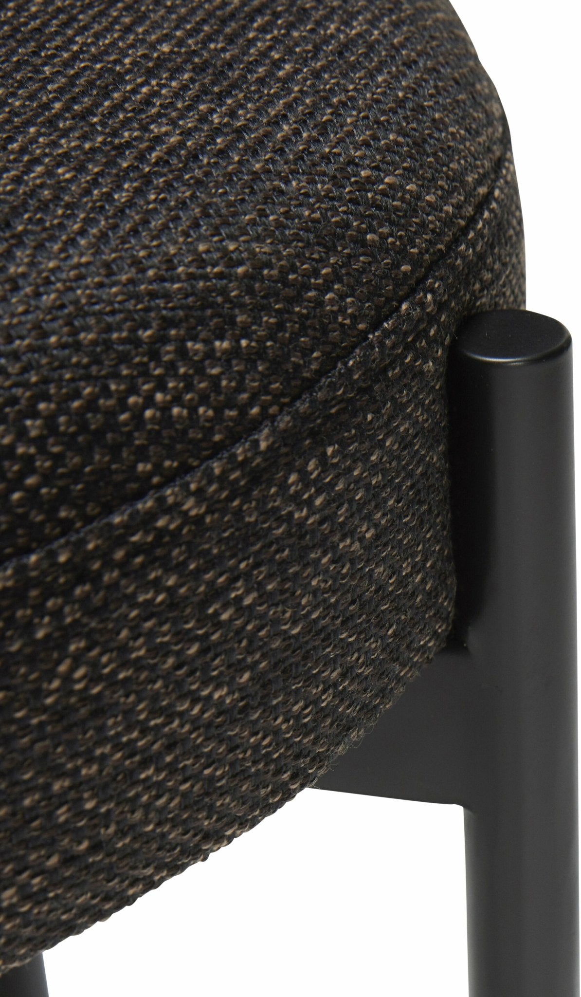 Tabouret avec coussin noir Silo - Hübsch - The Cool Republic