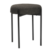 Tabouret avec coussin noir Silo - Hübsch - The Cool Republic