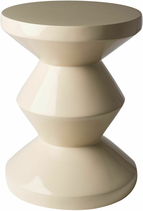 Tabouret beige laqué Zig Zag - Pols Potten - The Cool Republic