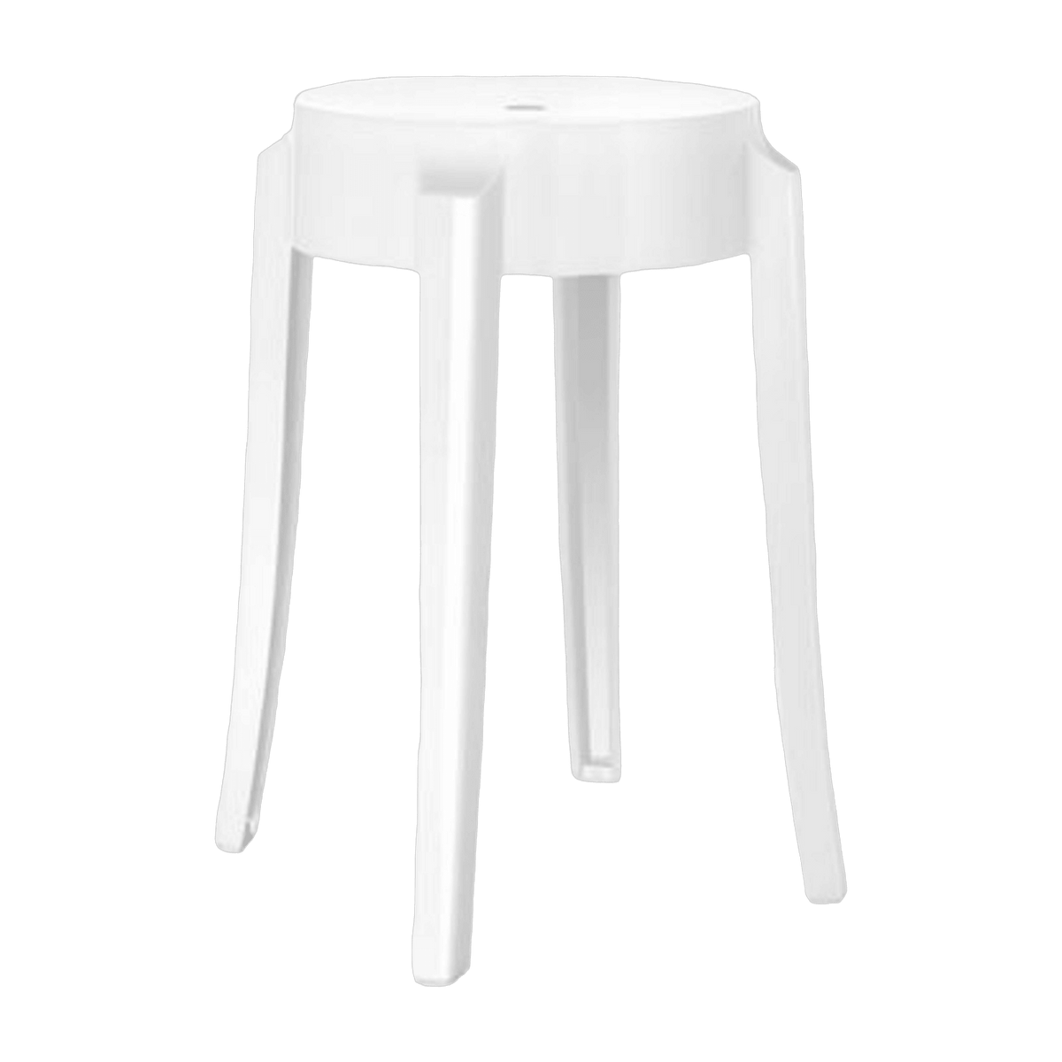 Tabouret blanc 45 cm Charles Ghost - Kartell - The Cool Republic