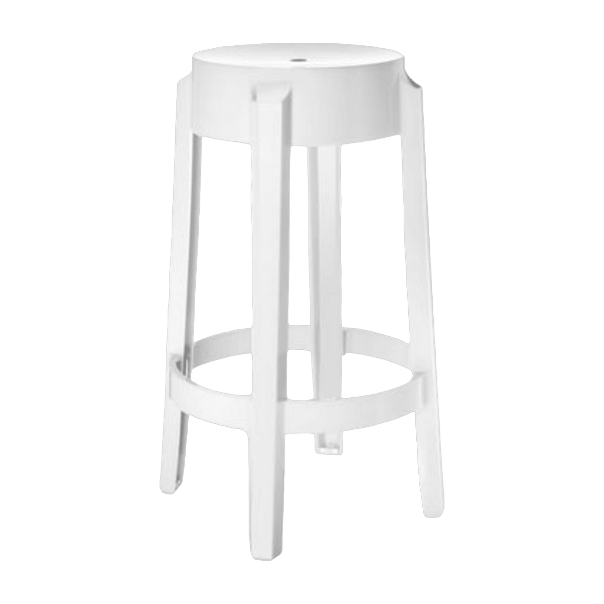 Tabouret blanc 65 cm Charles Ghost - Kartell - The Cool Republic