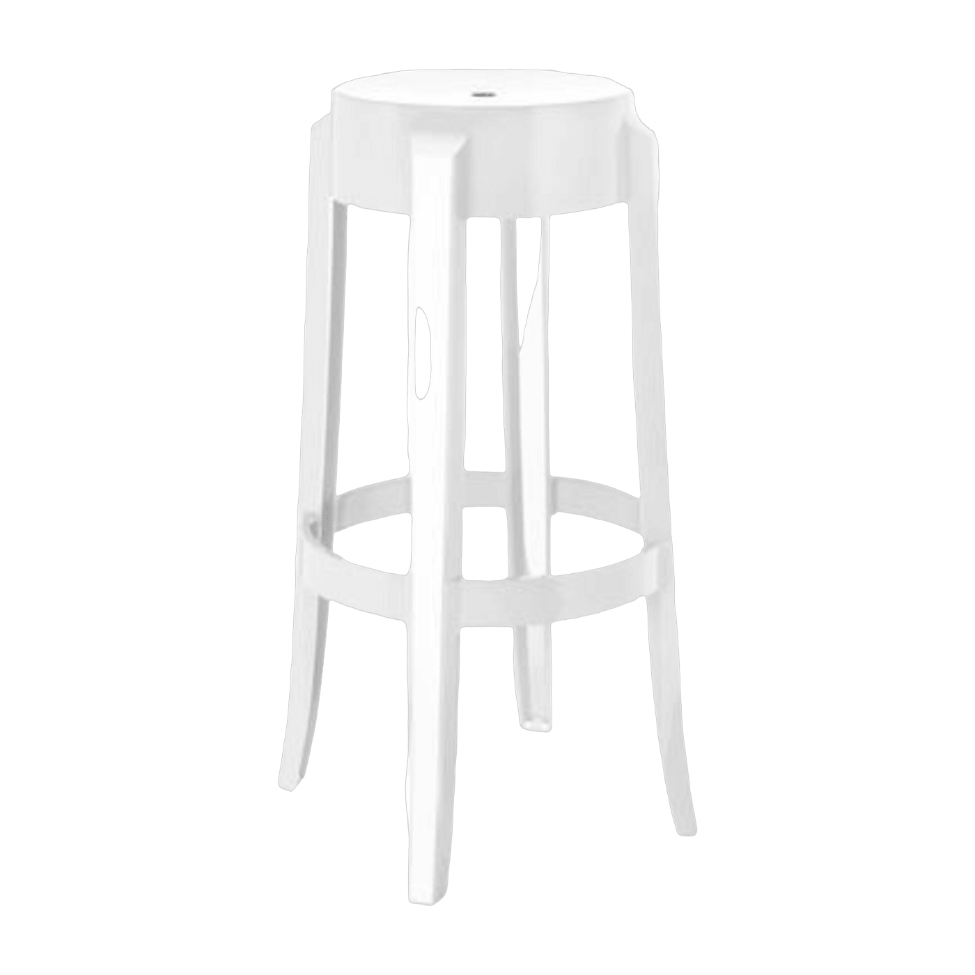 Tabouret blanc 75 cm Charles Ghost - Kartell - The Cool Republic