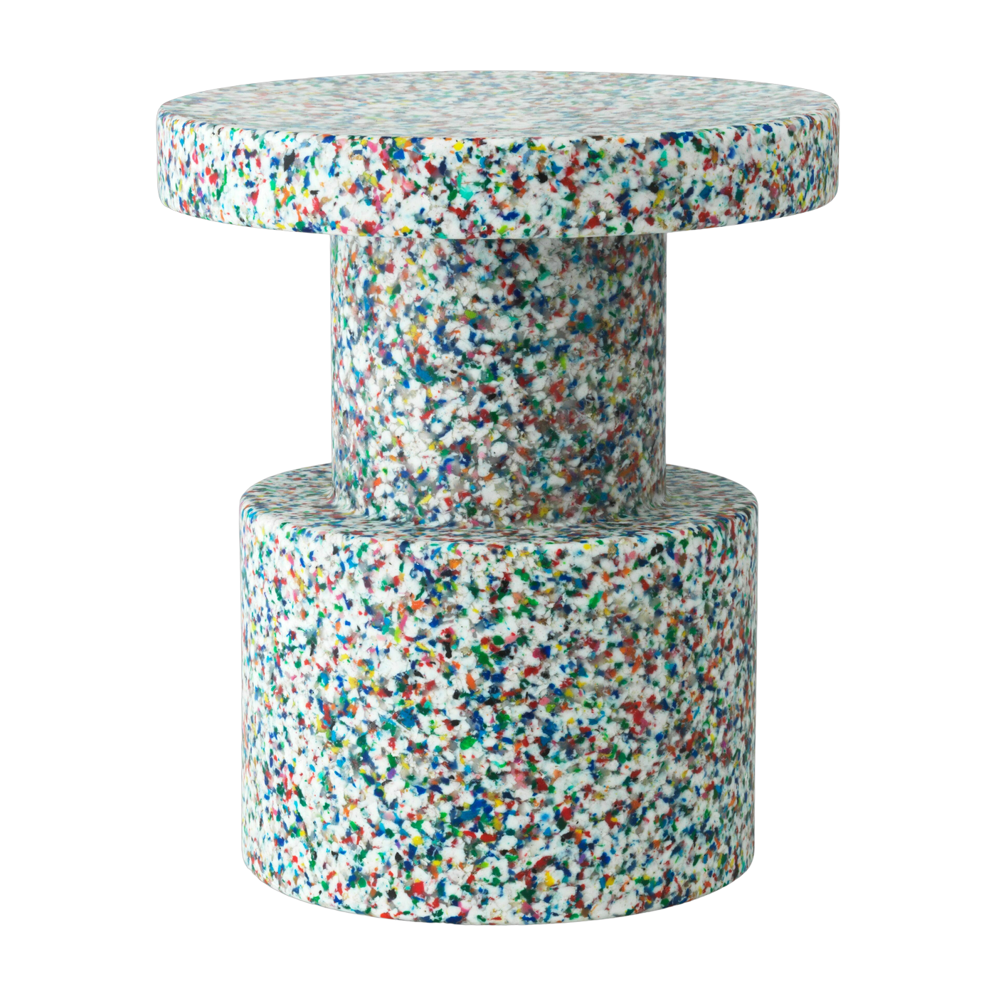 Tabouret blanc multicolore pixelisé Bit blanc Multi - Normann Copenhagen - The Cool Republic