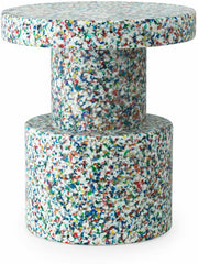 Tabouret blanc multicolore pixelisé Bit blanc Multi - Normann Copenhagen - The Cool Republic