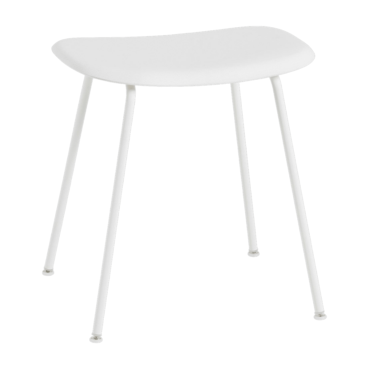 Tabouret blanc piétement tubes Fiber - Muuto - The Cool Republic