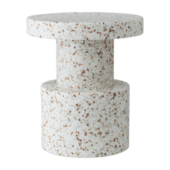 Tabouret blanc pixelisé en matière recyclée Bit blanc - Normann Copenhagen - The Cool Republic