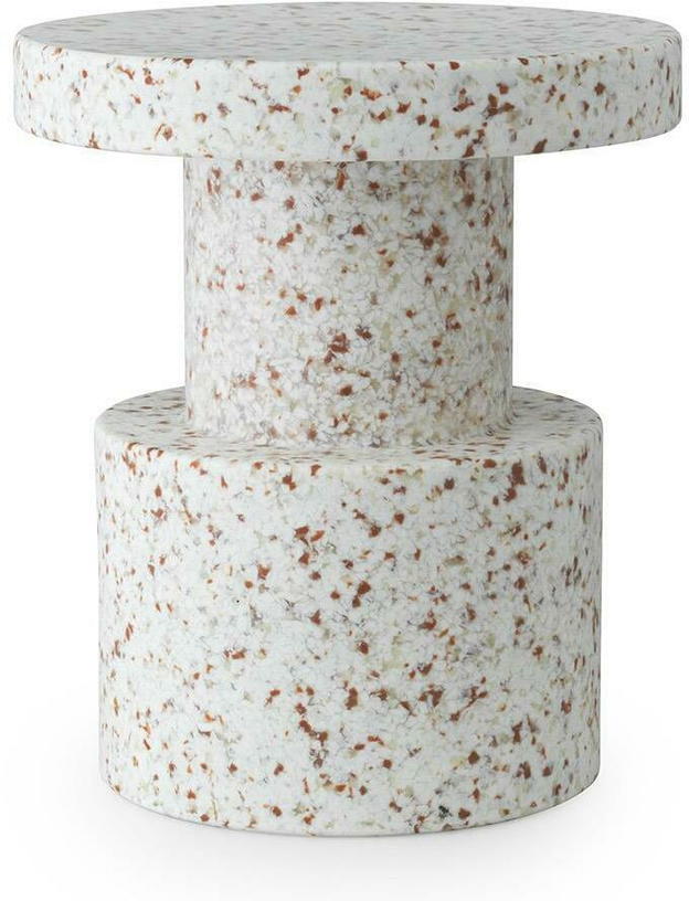 Tabouret blanc pixelisé en matière recyclée Bit blanc - Normann Copenhagen - The Cool Republic