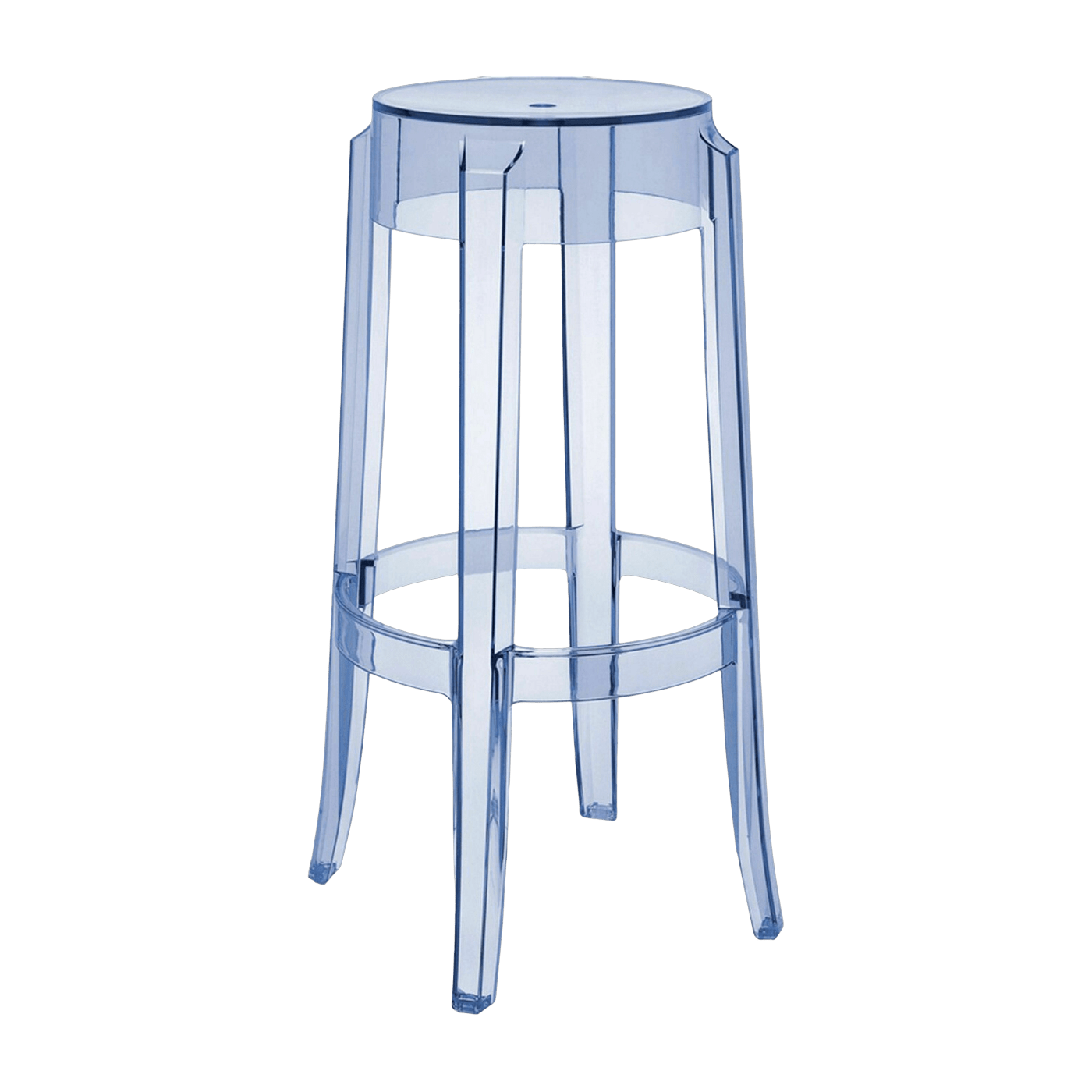 Tabouret bleu 75 cm Charles Ghost - Kartell - The Cool Republic