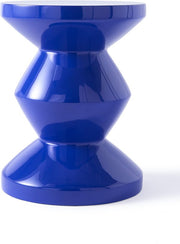 Tabouret bleu foncé laqué Zig Zag - Pols Potten - The Cool Republic