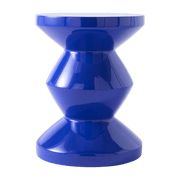 Tabouret bleu foncé laqué Zig Zag - Pols Potten - The Cool Republic