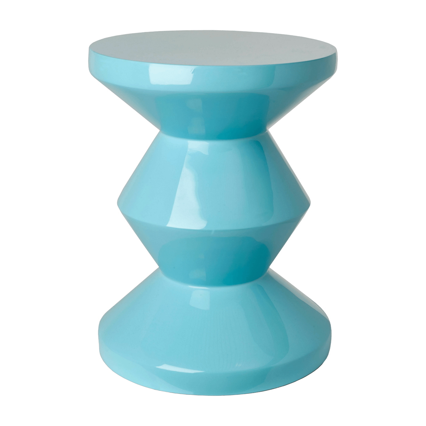Tabouret bleu laqué Zig Zag - Pols Potten - The Cool Republic