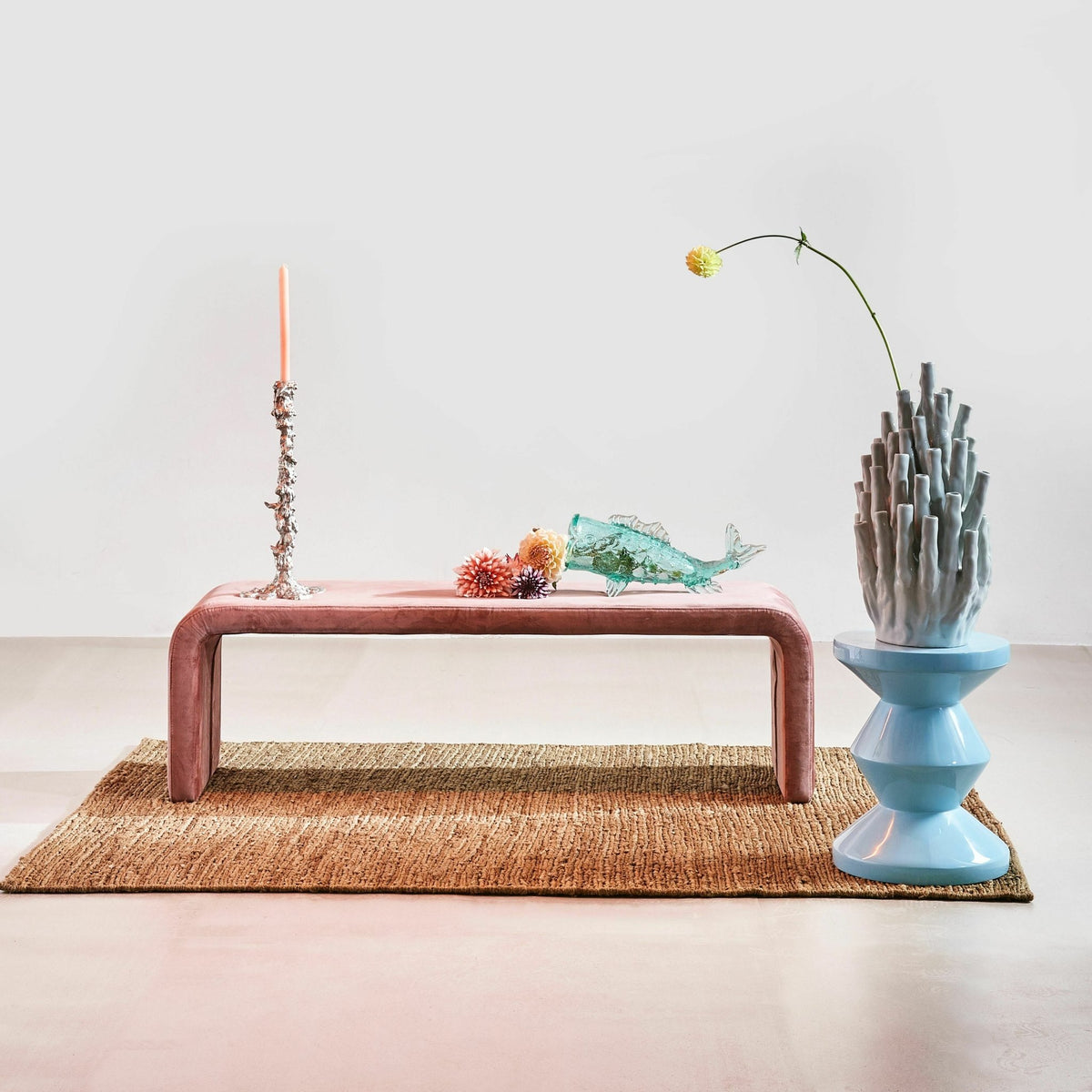 Tabouret bleu laqué Zig Zag - Pols Potten - The Cool Republic