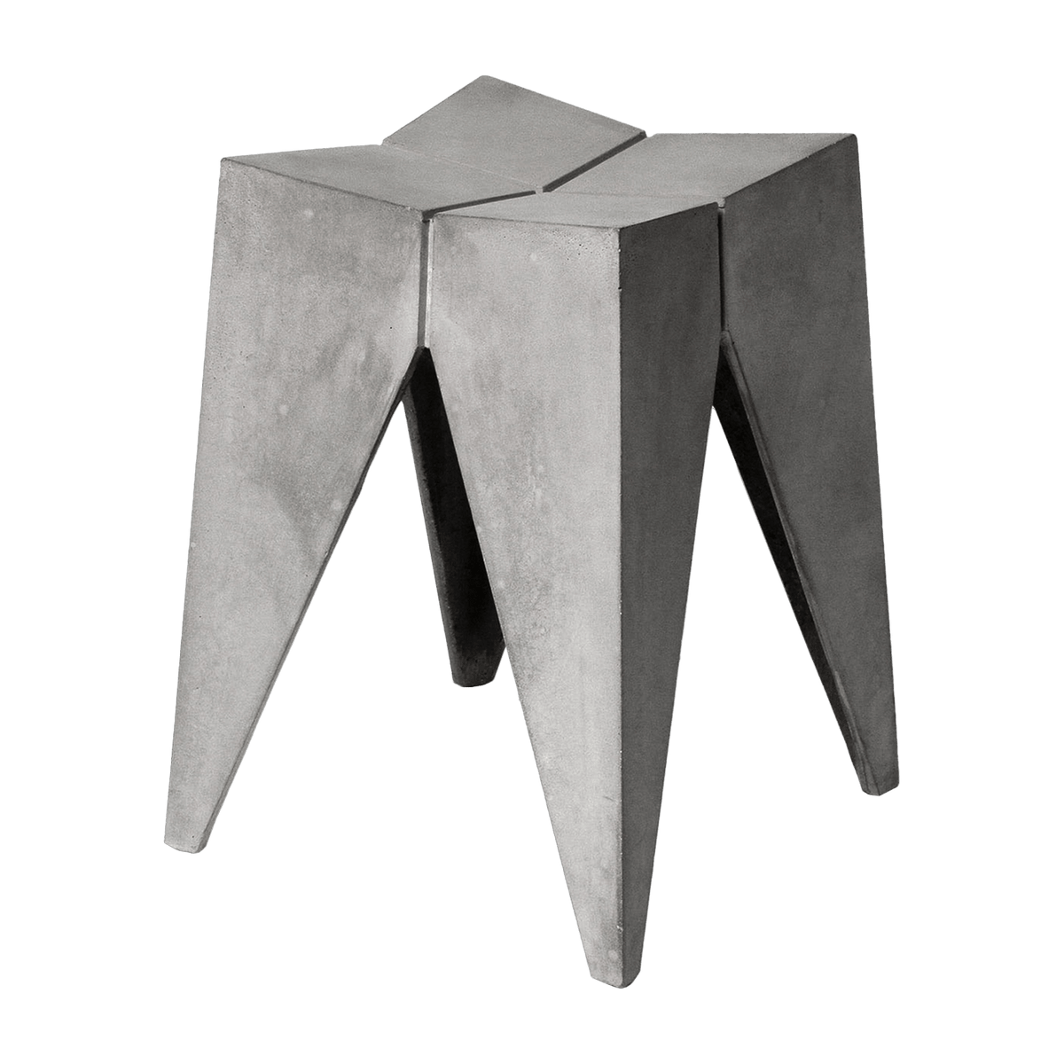 Contemporary concrete stool 35 x 35 x 45 Bridge - Lyon Béton - The Cool Republic