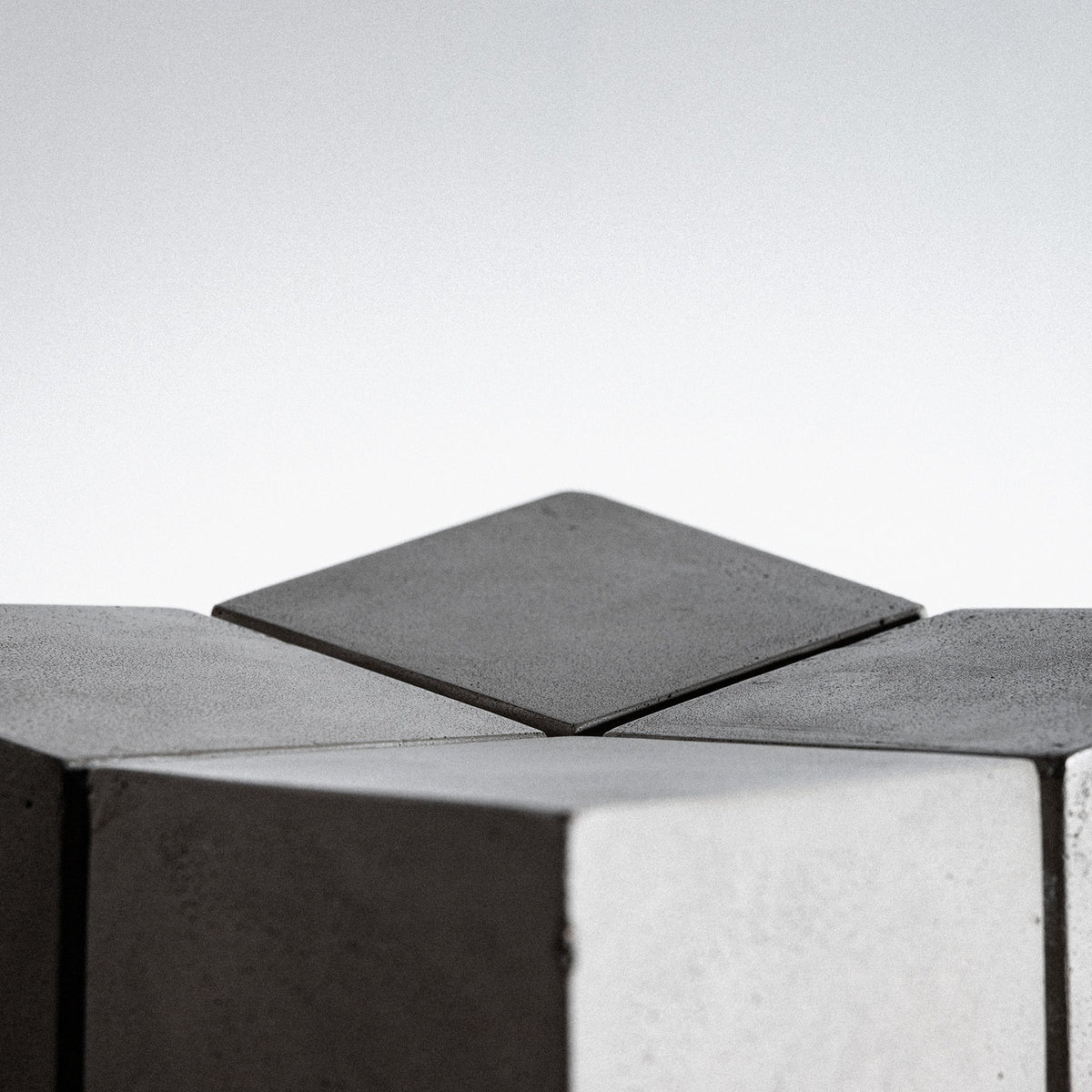 Contemporary concrete stool 35 x 35 x 45 Bridge - Lyon Béton - The Cool Republic