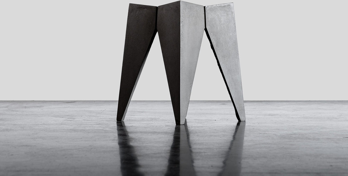 Contemporary concrete stool 35 x 35 x 45 Bridge - Lyon Béton - The Cool Republic