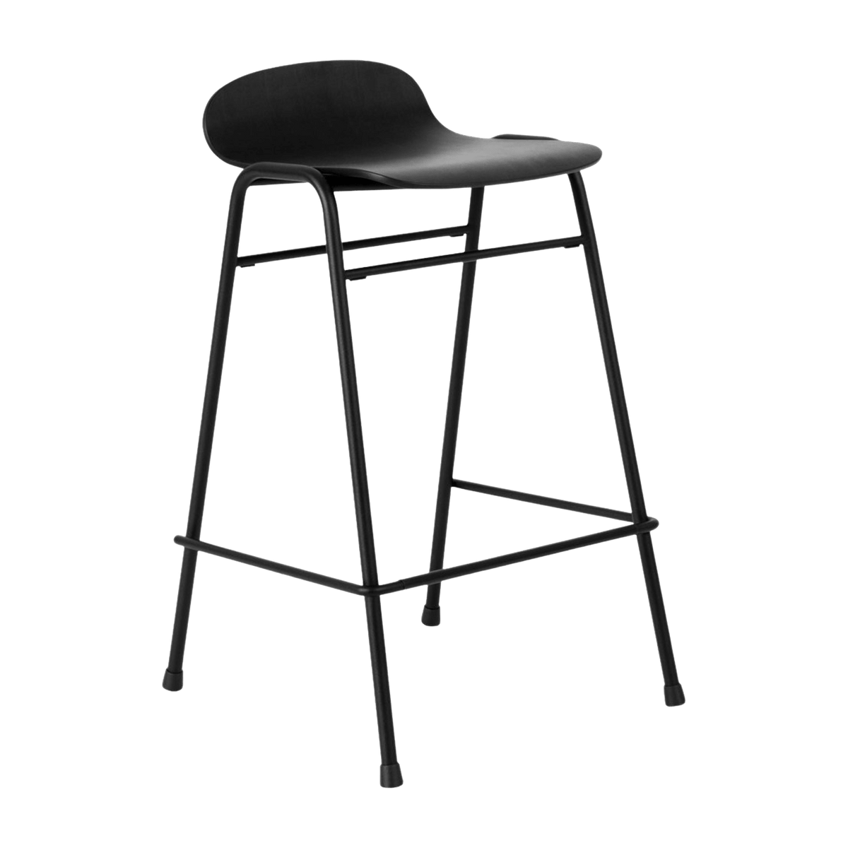 Tabouret de bar 65 cm en bois noir et cadre noir Touchwood - Hem - The Cool Republic