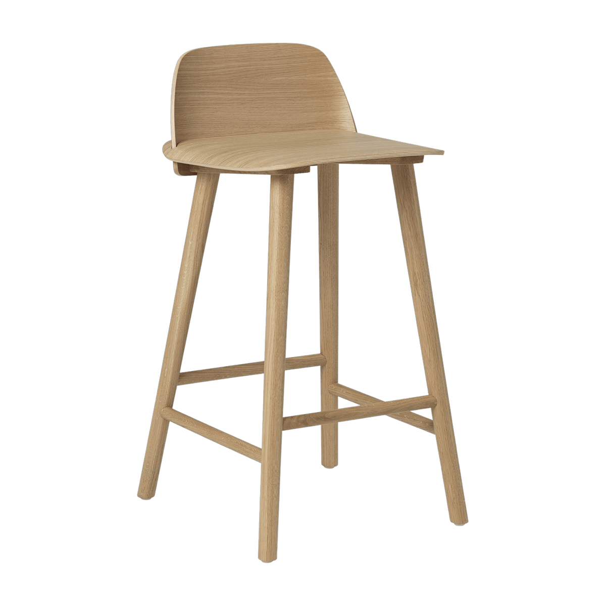 Tabouret de bar 65 cm en chêne naturel Nerd - Muuto - The Cool Republic