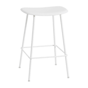 Tabouret de bar 65cm blanc piétement tubes Fiber - Muuto - The Cool Republic
