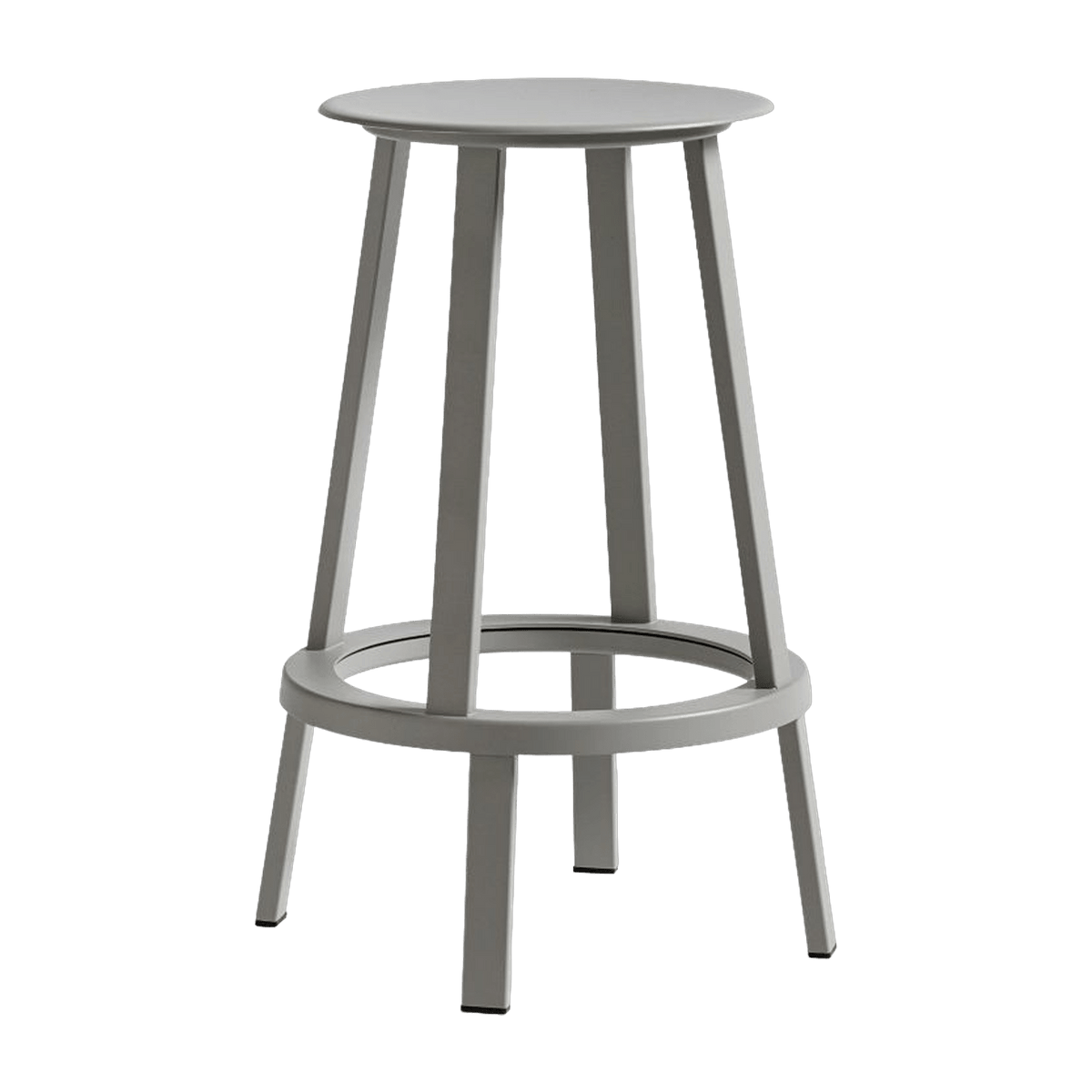 Tabouret de bar 65cm en aluminium gris Revolver - HAY - The Cool Republic