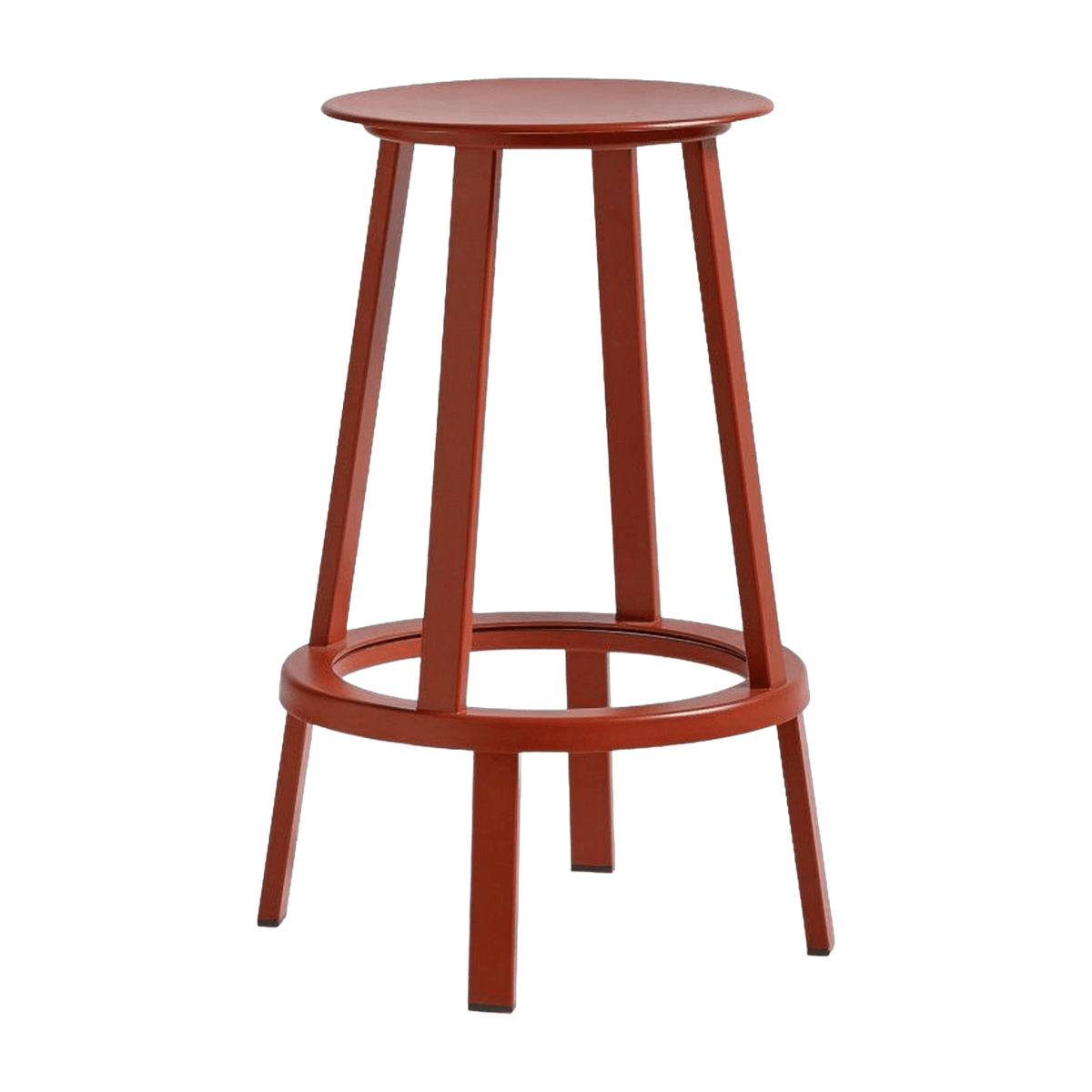Tabouret de bar 65cm en aluminium rouge Revolver - HAY - The Cool Republic