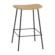 Tabouret de bar 65cm ocre piétement tubes Fiber - Muuto - The Cool Republic