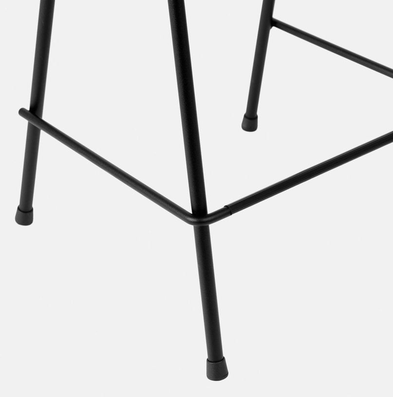 Tabouret de bar 75 cm en bois noir et cadre noir Touchwood - Hem - The Cool Republic