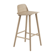 Tabouret de bar 75 cm en chêne naturel Nerd - Muuto - The Cool Republic
