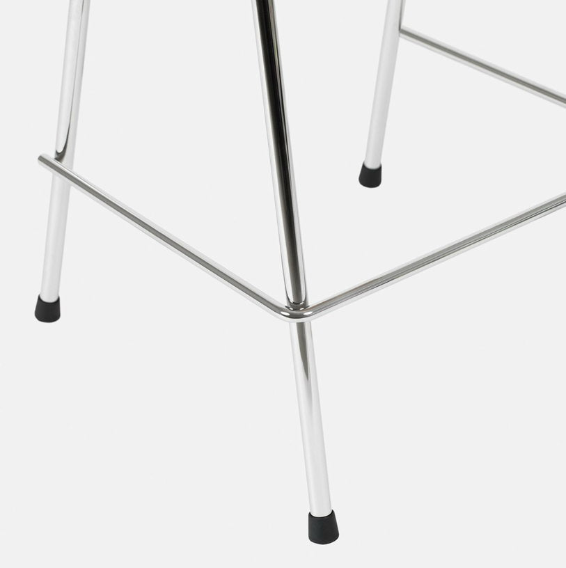 Tabouret de bar 75 cm en tissu noir et cadre argenté Touchwood - Hem - The Cool Republic