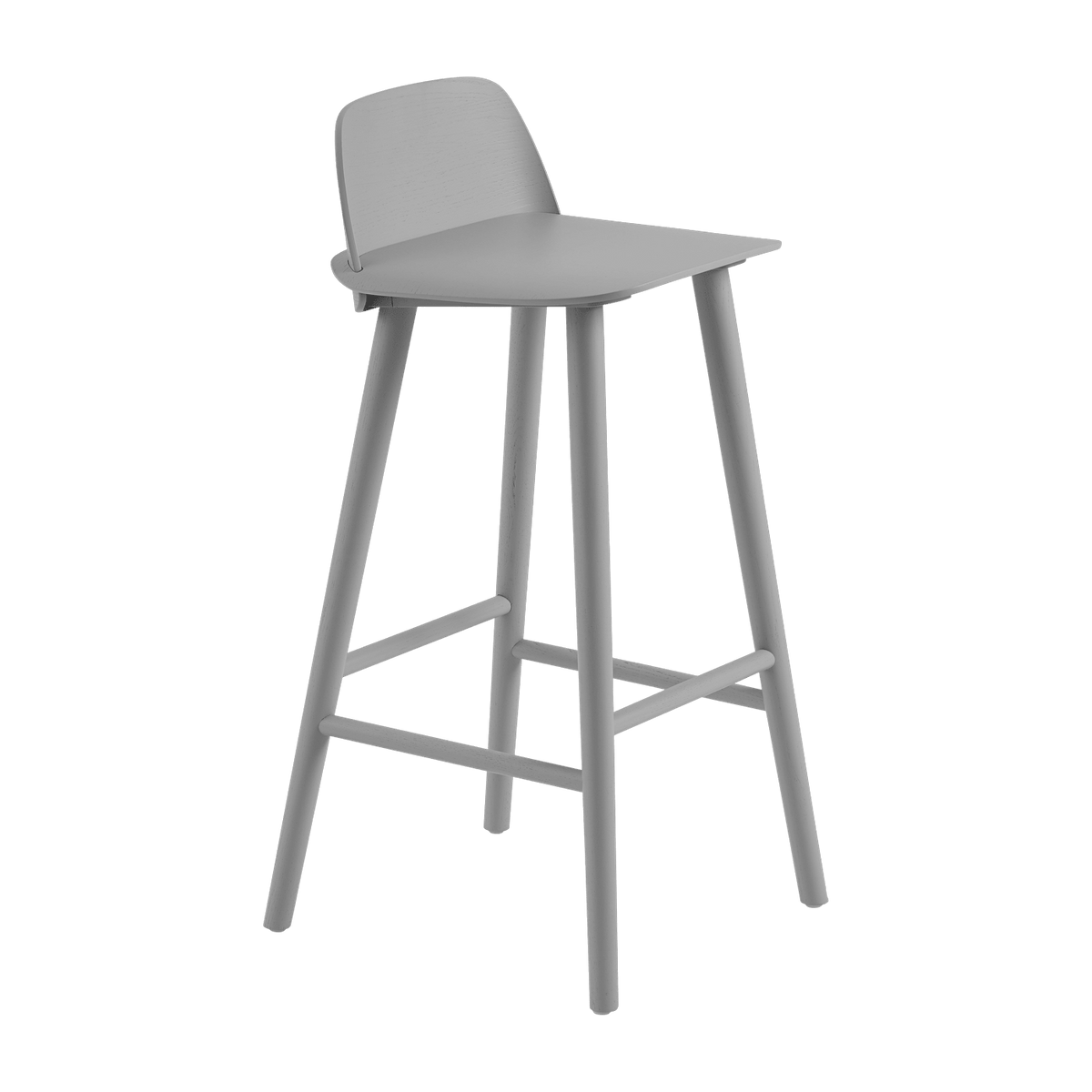 Tabouret de bar 75 cm gris Nerd - Muuto - The Cool Republic