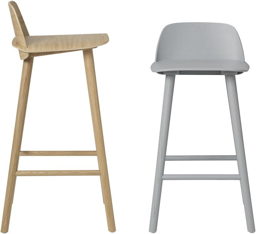 Tabouret de bar 75 cm gris Nerd - Muuto - The Cool Republic