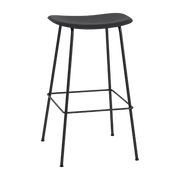 Tabouret de bar 75 cm noir piétement tubes Fiber - Muuto - The Cool Republic